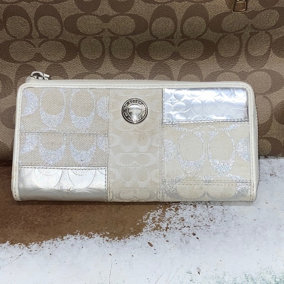 COACH Metallic Logo Wallet